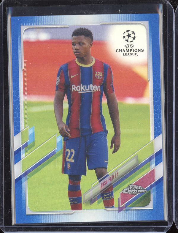 Ansu Fati 2020-21 Topps Chrome UCL 15 Blue 128/150