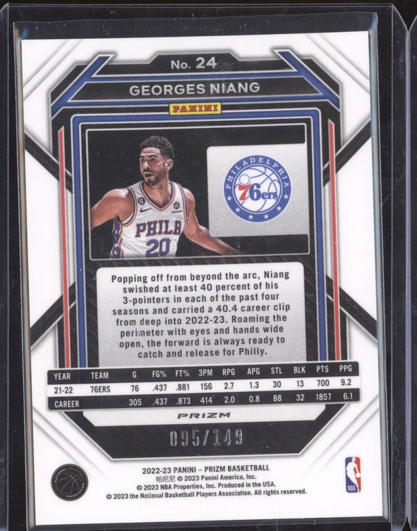 Georges Niang 2022-23 Panini Prizm 24 Purple Cracked Ice 95/149