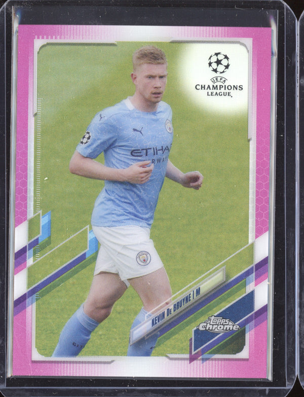 Kevin De Bruyne 2020-21 Topps Chrome UCL 18 Pink 162/175