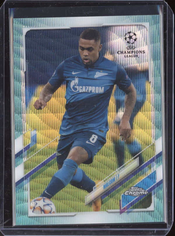 Malcom 2020-21 Topps Chrome UCL 41 Aqua Wave 22/199