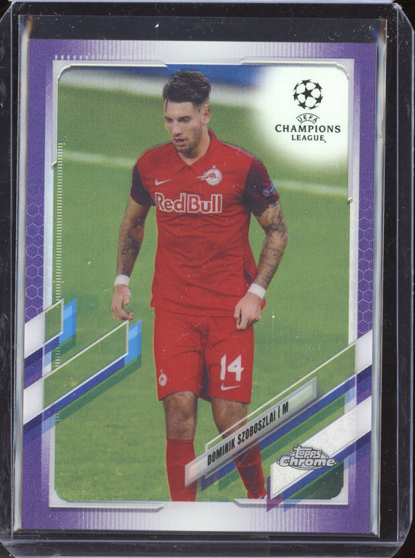 Dominik Szoboszlai 2020-21 Topps Chrome UCL 26 Purple 112/250