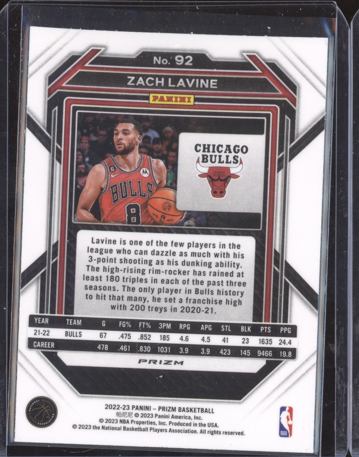 Zach Lavine 2022-23 Panini Prizm 92 Pulsar