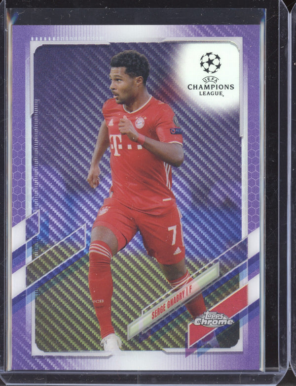 Serge Gnabry 2020-21 Topps Chrome UCL 72 Purple Carbon Fiber