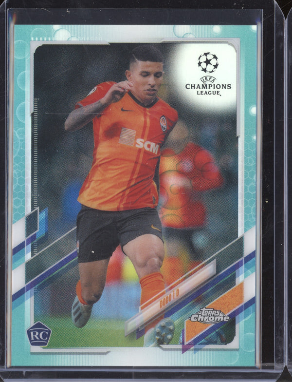 Dodo 2020 Topps Chrome UEFA Aqua Bubbles RC