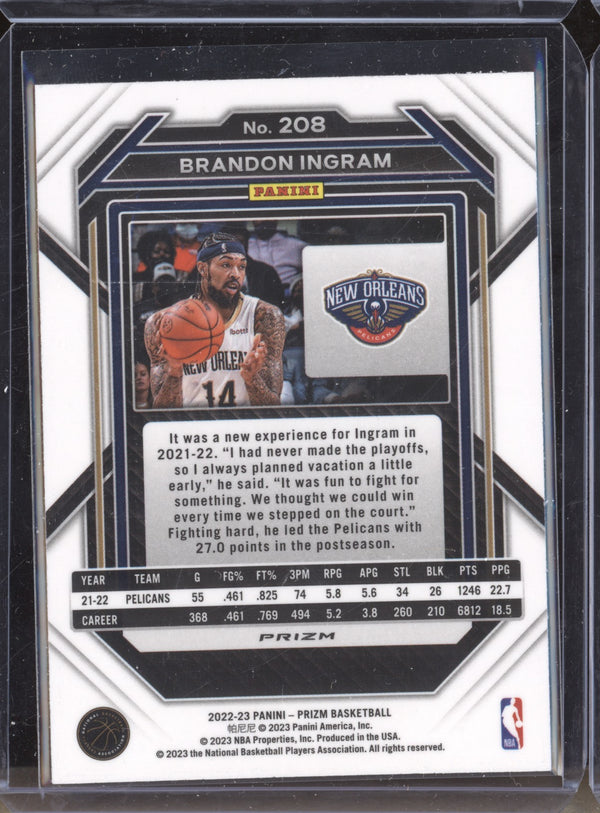 Brandon Ingram 2022-23 Panini Prizm 208 Pulsar