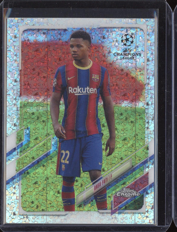 Ansu Fati 2020-21 Topps Chrome UCL 15 Speckle