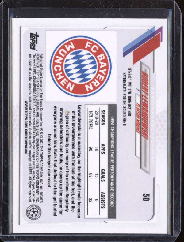 Robert Lewandowski 2020-21 Topps Chrome UCL 50 Speckle