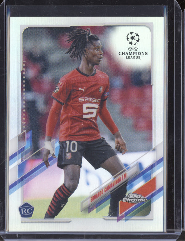 Eduardo Camavinga 2020 Topps Chrome UEFA Refractor RC