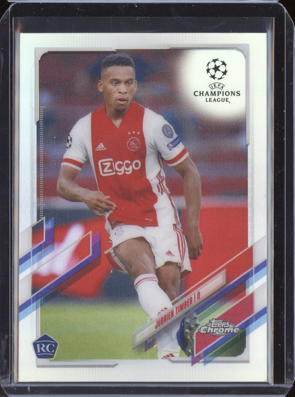 Jurrien Timber 2020 Topps Chrome UEFA Refractor RC