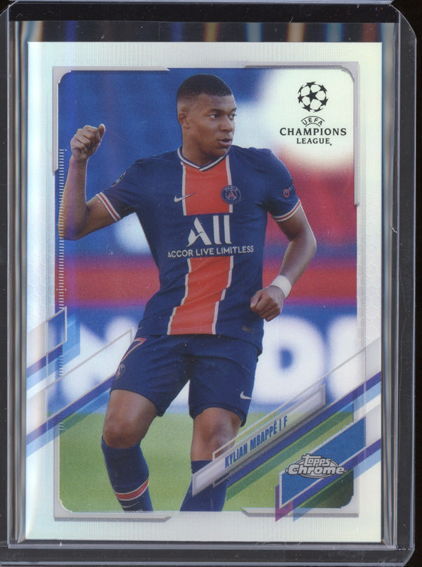 Kylian Mbappe 2020-21 Topps Chrome UCL 95 Refractor