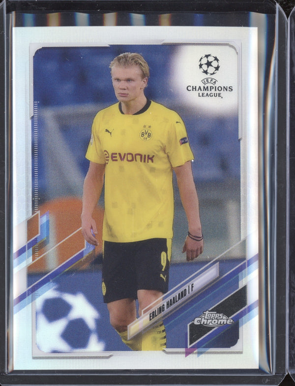 Erling Haaland 2020-21 Topps Chrome UCL 49 Image Variation SSP