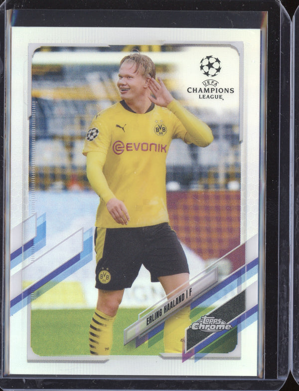 Erling Haaland 2020-21 Topps Chrome UCL 49 Refractor