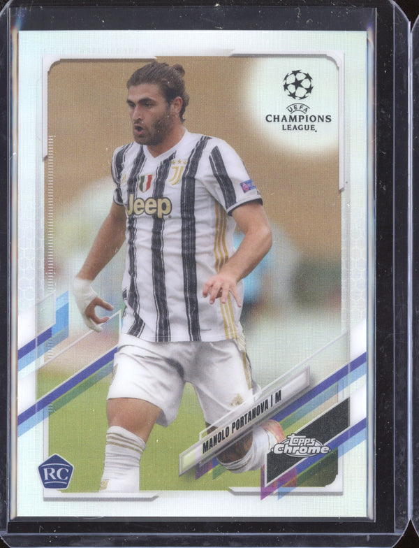 Manolo Portanova 2020 Topps Chrome UEFA Refractor RC