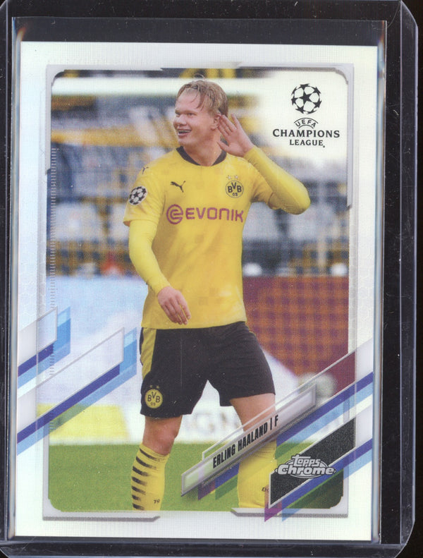 Erling Haaland 2020-21 Topps Chrome UCL 49 Refractor