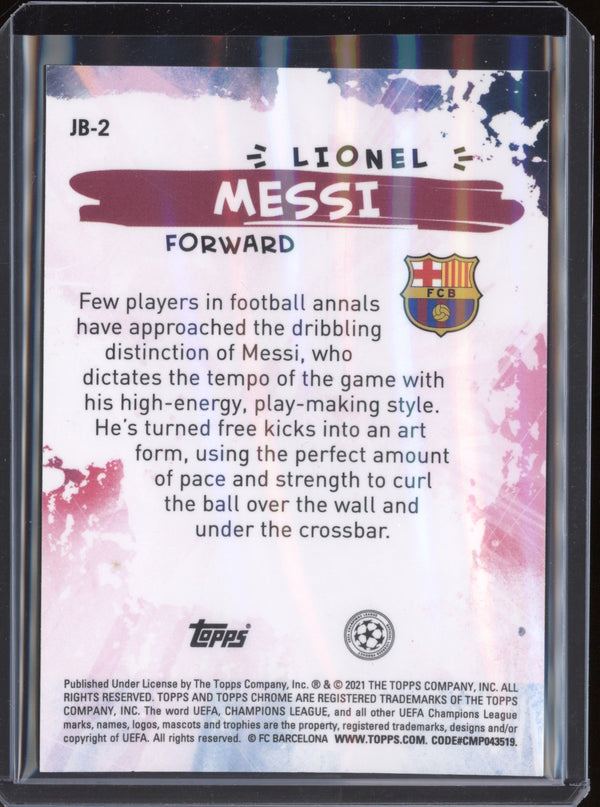Lionel Messi 2020-21 Topps Chrome UCL JB-2 Joga Bonito