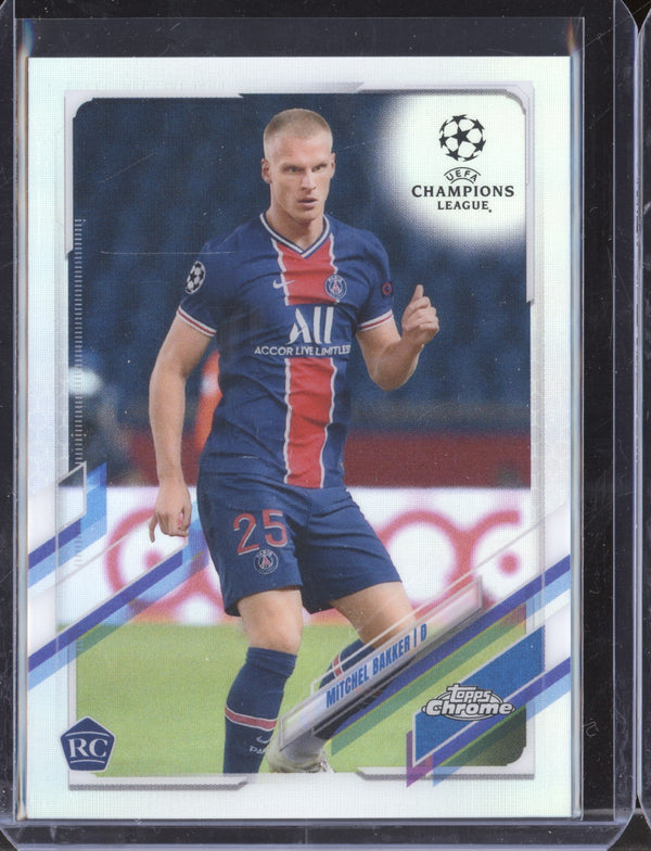 Mitchel Bakker 2020 Topps Chrome UEFA Refractor RC