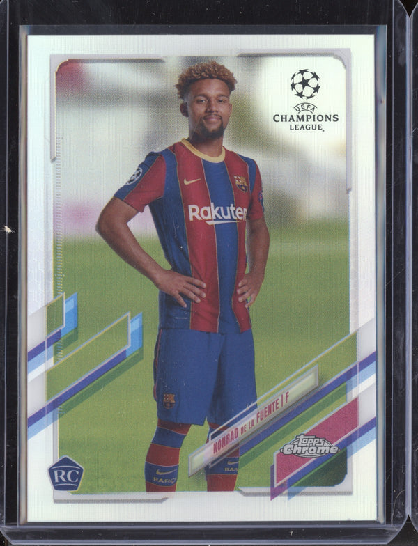 Konrad De La Fuente 2020 Topps Chrome UEFA Refractor RC