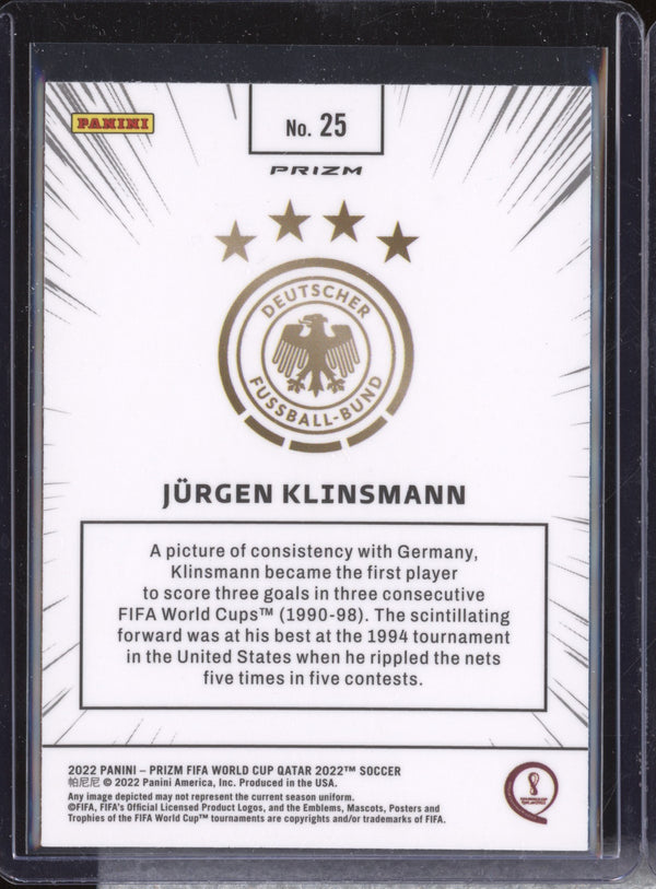 Jurgen Klinsmann 2022 Panini Prizm World Cup  25 Manga