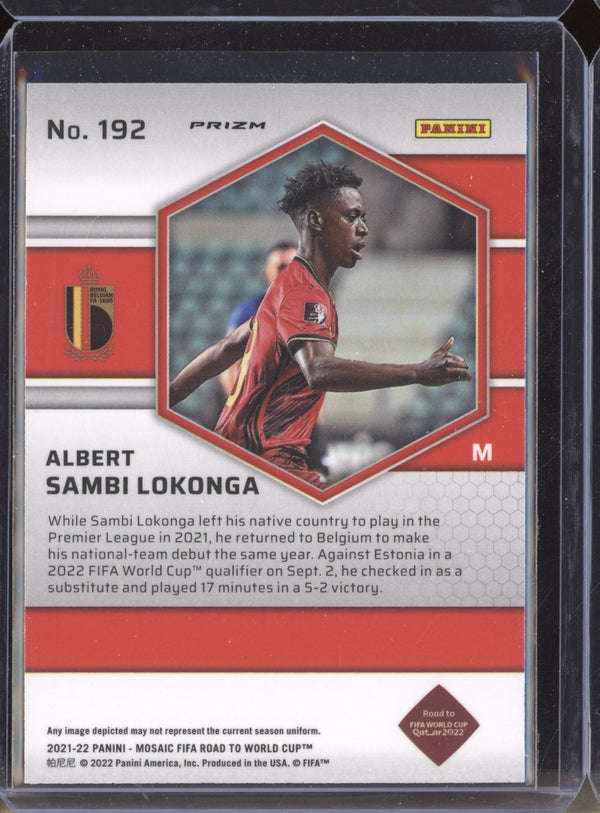 Albert Sambi Lokonga 2022 Panini Mosaic RTWC 192 Mosaic RC