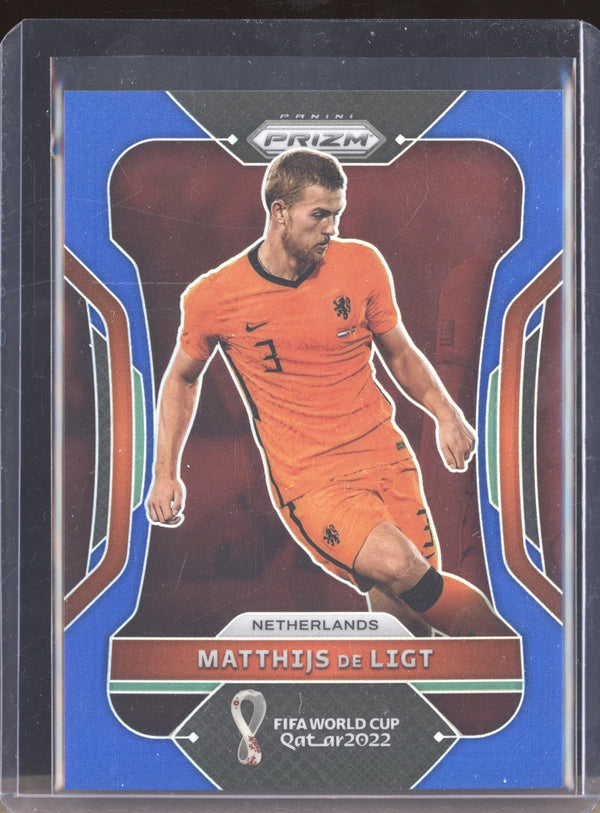 Matthijs De Ligt 2022 Panini Prizm World Cup 158 Blue 255/299