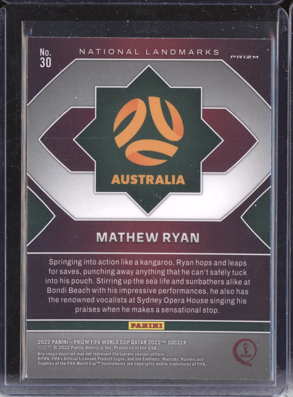 Mathew Ryan 2022 Panini Prizm World Cup  30 National Landmarks