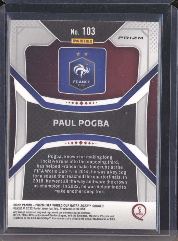 Paul Pogba 2022 Panini Prizm World Cup 103 Tiger