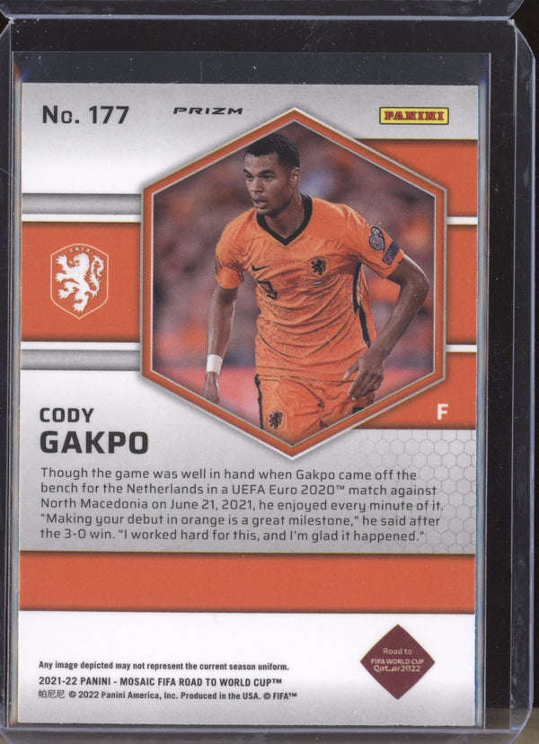 Cody Gakpo 2022 Panini Mosaic RTWC 177 Mosaic RC