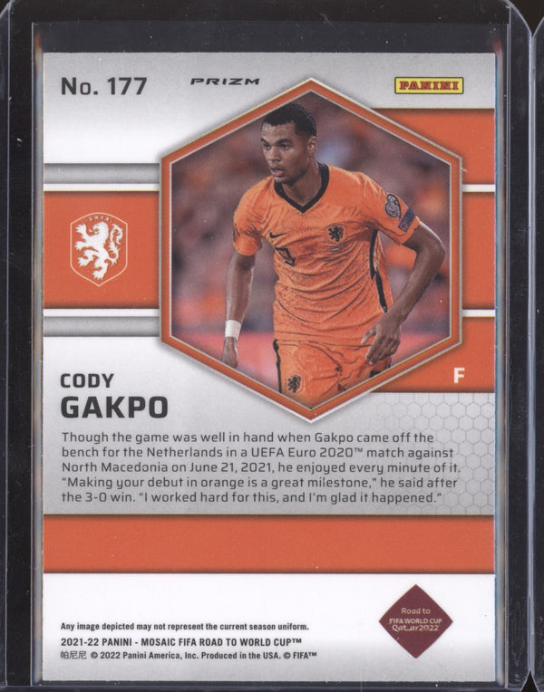 Cody Gakpo 2022 Panini Mosaic RTWC 177 Mosaic RC