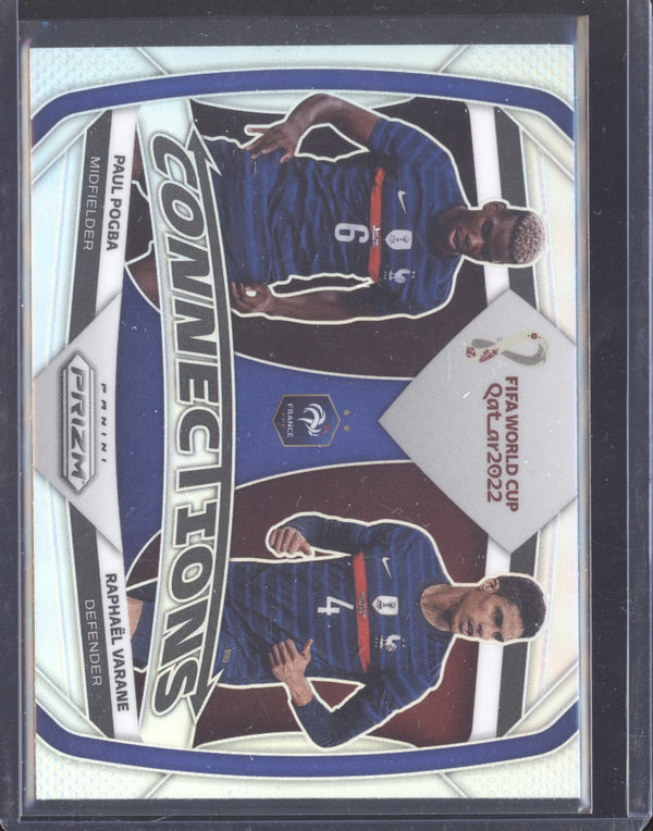 Paul Pogba Raphael Varane 2022 Panini Prizm World Cup 8 Connections Silver