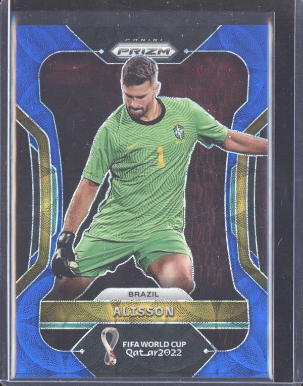 Alisson 2022 Panini Prizm World Cup 25 Choice Blue 22/135