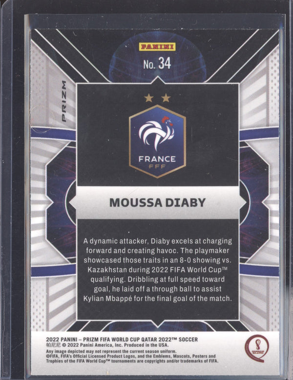 Moussa Diaby 2022 Panini Prizm World Cup 34 Phenomenon Silver