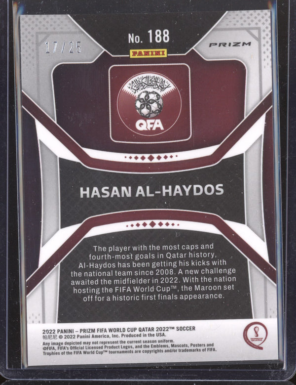 Hasan Al-Haydos 2022 Panini Prizm World Cup  188 Orange RC 17/25