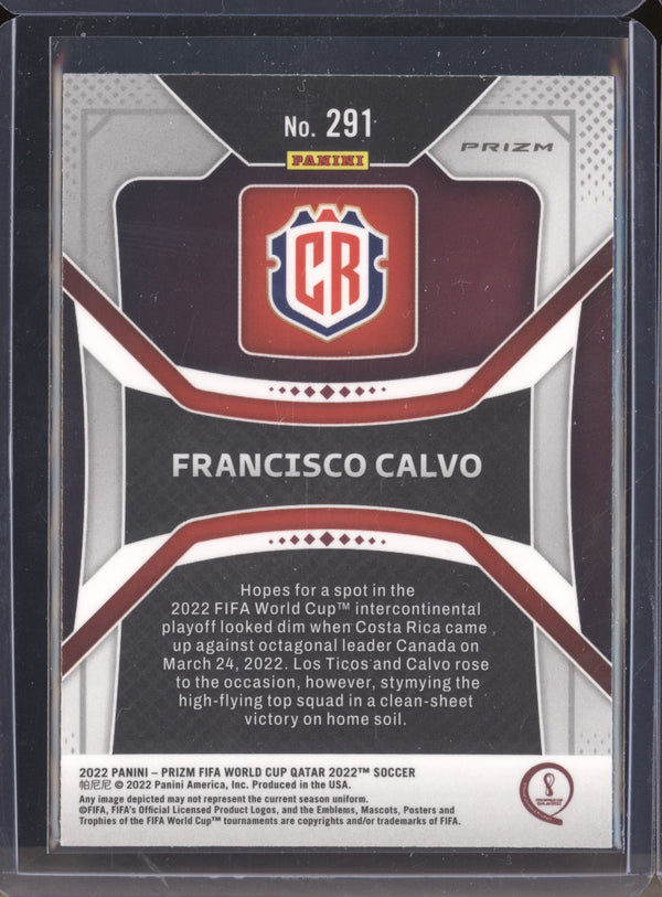 Francisco Calvo 2022 Panini Prizm World Cup 291 Choice Red