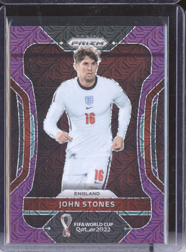 John Stones 2022 Panini Prizm World Cup  88 Purple Mojo 18/49