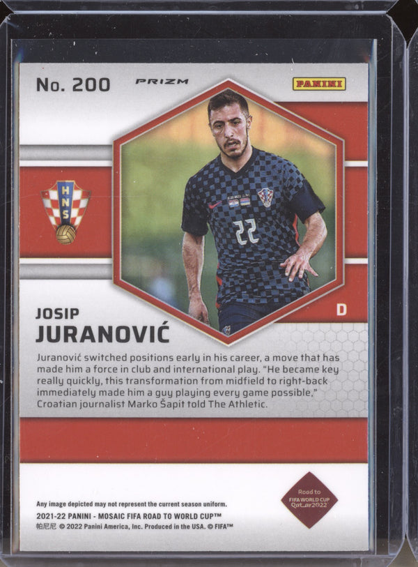 Josip Juranovic 2022 Panini Mosaic RTWC 200 Mosaic RC