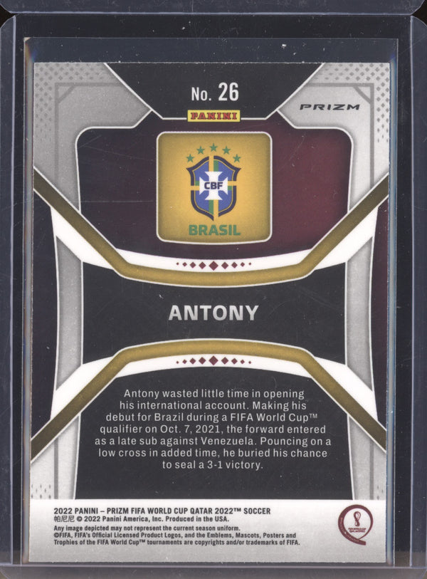 Antony 2022 Panini Prizm World Cup 26 Silver