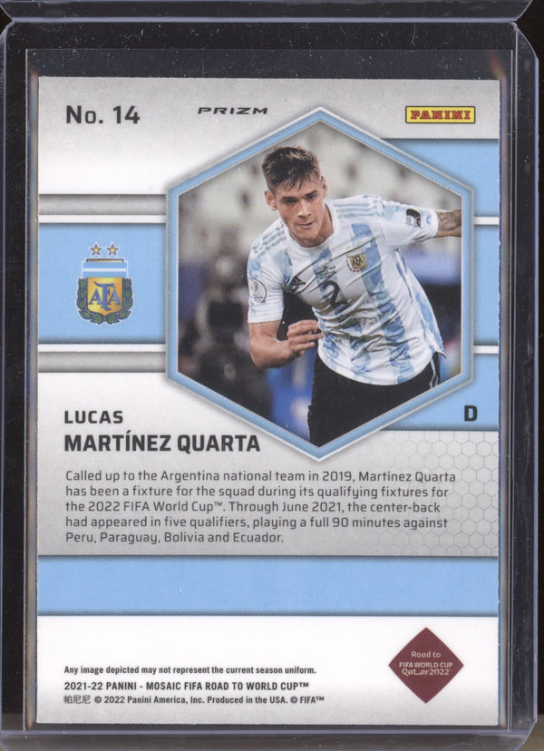 Lucas Martinez Quarta 2022 Panini Mosaic RTWC 14 Silver RC