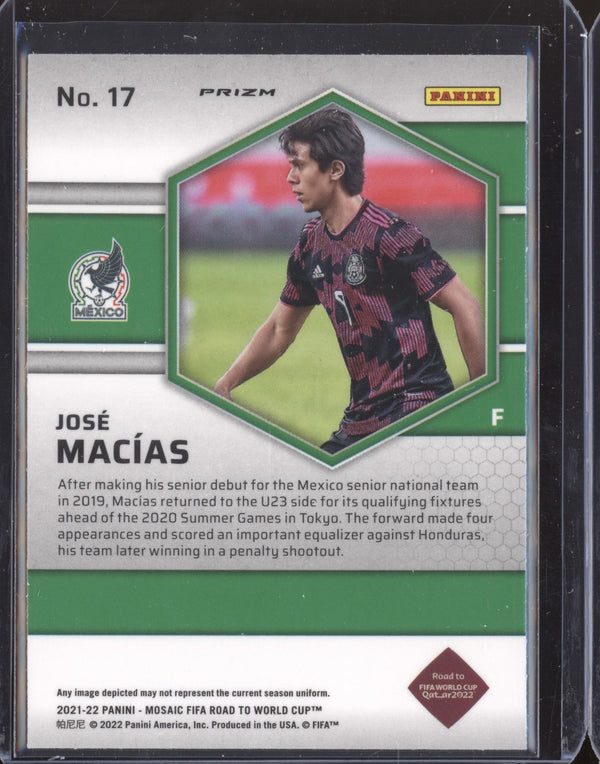 Jose Macias 2022 Panini Mosaic RTWC 17 Silver RC