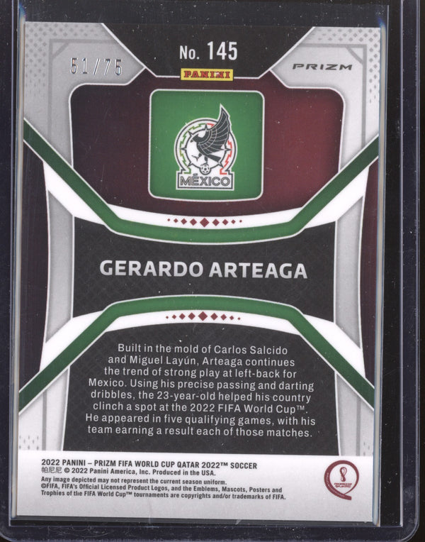 Gerardo Arteaga 2022 Panini Prizm World Cup  145 Blue Mojo RC 51/75