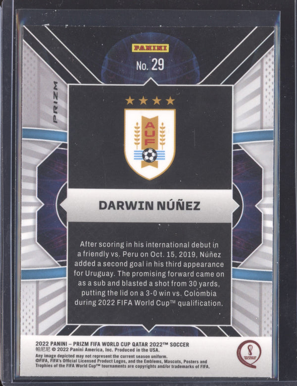 Darwin Nunez 2022 Panini Prizm World Cup 29 Phenomenon Silver