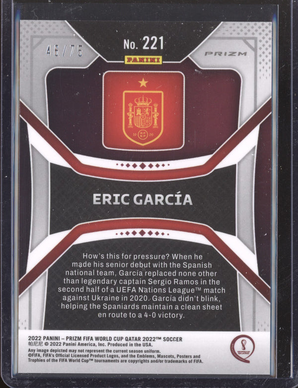 Eric Garcia 2022 Panini Prizm World Cup  221 Blue Mojo 46/75