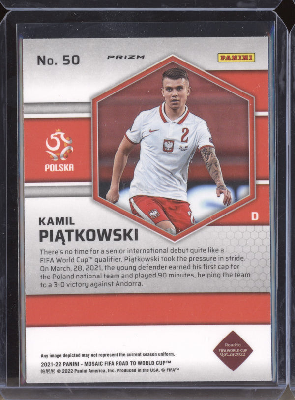 Kamil Piatkowski 2022 Panini Mosaic RTWC 50 Silver RC