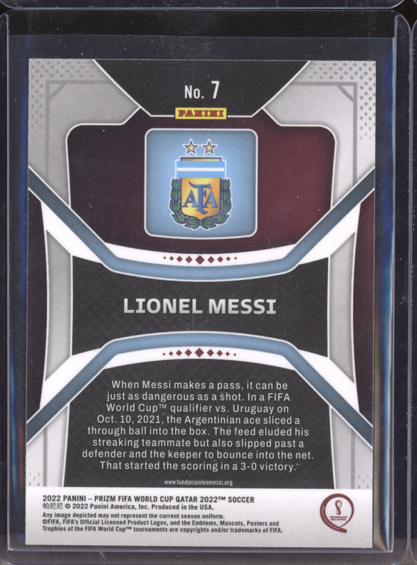 Lionel Messi 2022 Panini Prizm World Cup 7