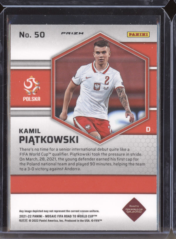 Kamil Piatkowski 2022 Panini Mosaic RTWC 50 Silver RC