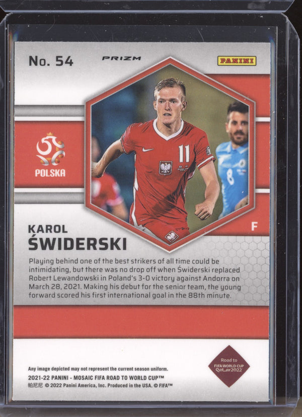 Karol Swiderski 2022 Panini Mosaic RTWC 54 Silver RC