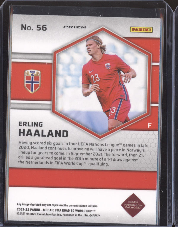 Erling Haaland 2022 Panini Mosaic RTWC 56 Silver