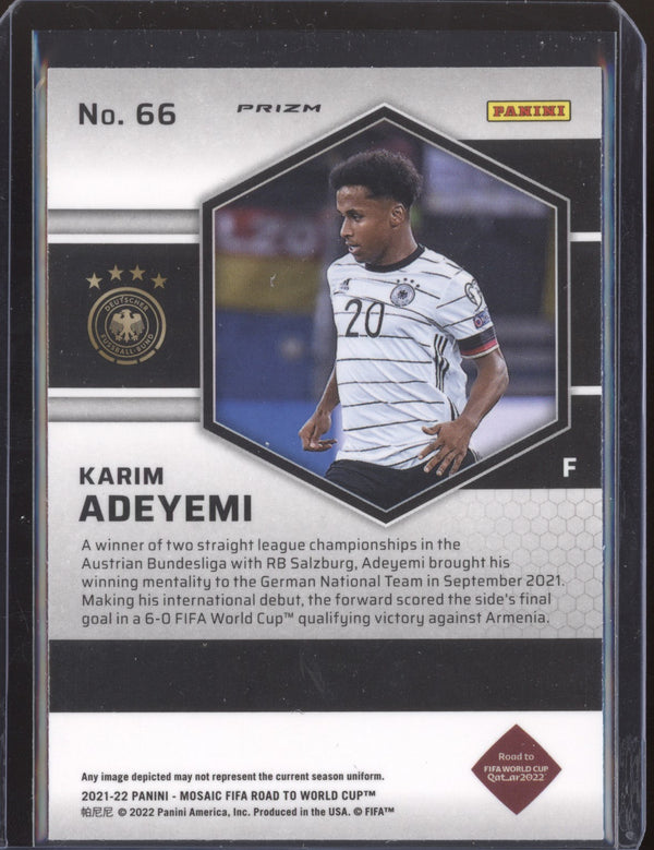 Karim Adeyemi 2022 Panini Mosaic RTWC 66 Silver RC