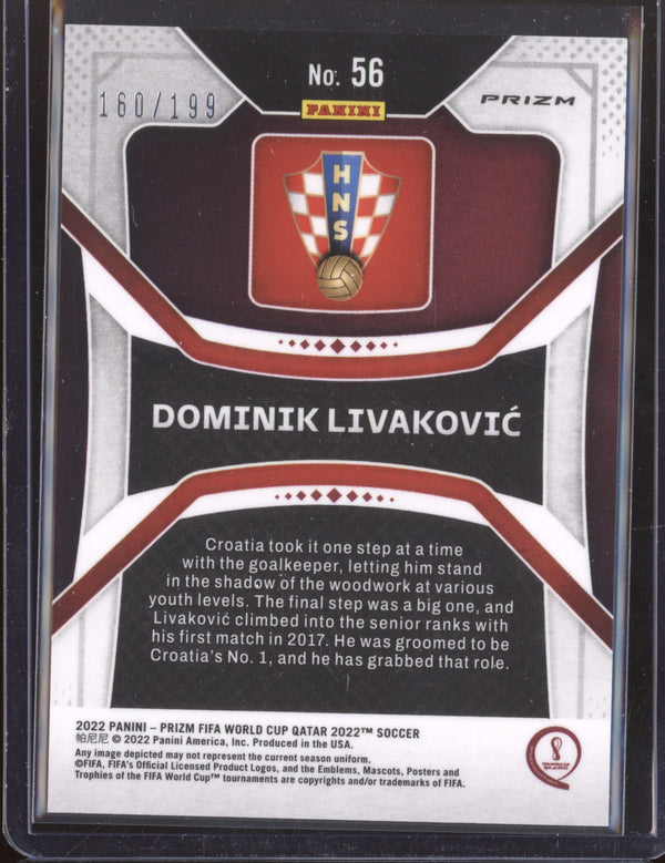 Dominik Livakovic 2022 Panini Prizm World Cup  56 Purple 160/199