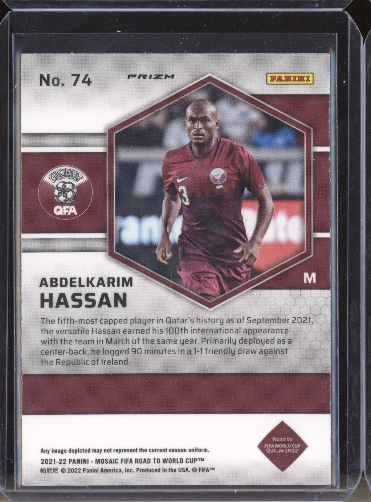 Abdelkarim Hassan 2022 Panini Mosaic RTWC 74 Silver RC