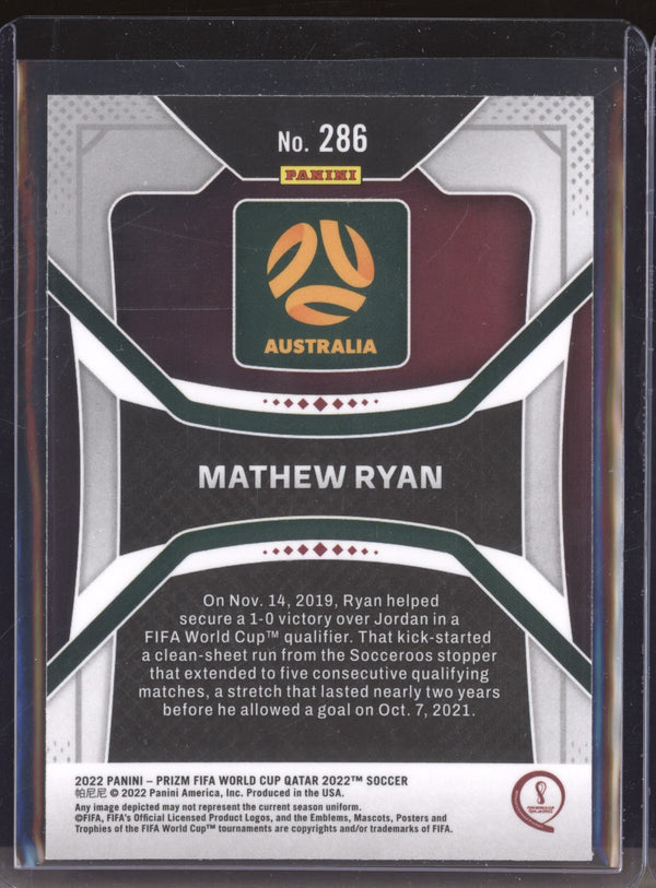 Mathew Ryan 2022 Panini Prizm World Cup 286